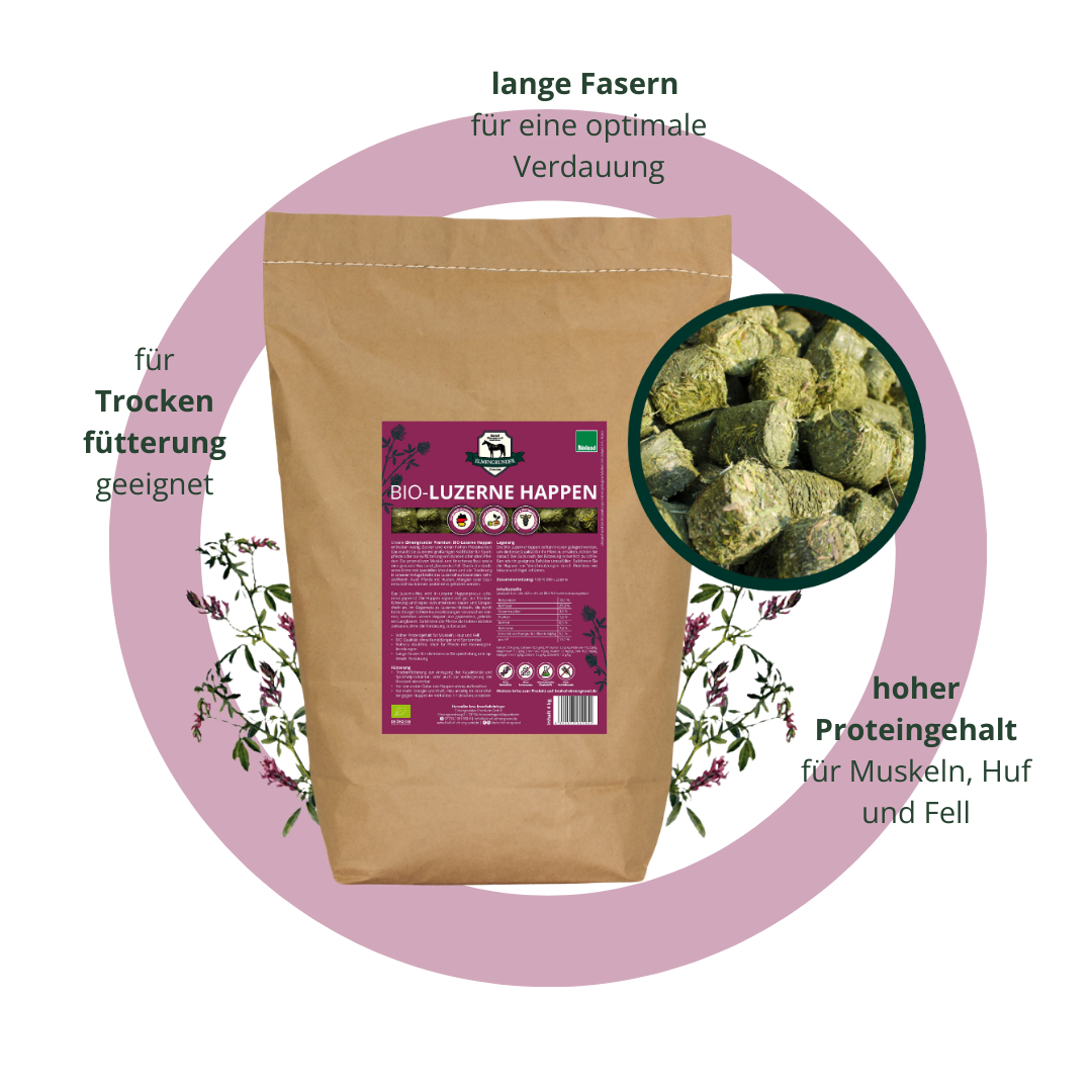 BIO Luzerne Happen Futterprobe (4 kg)