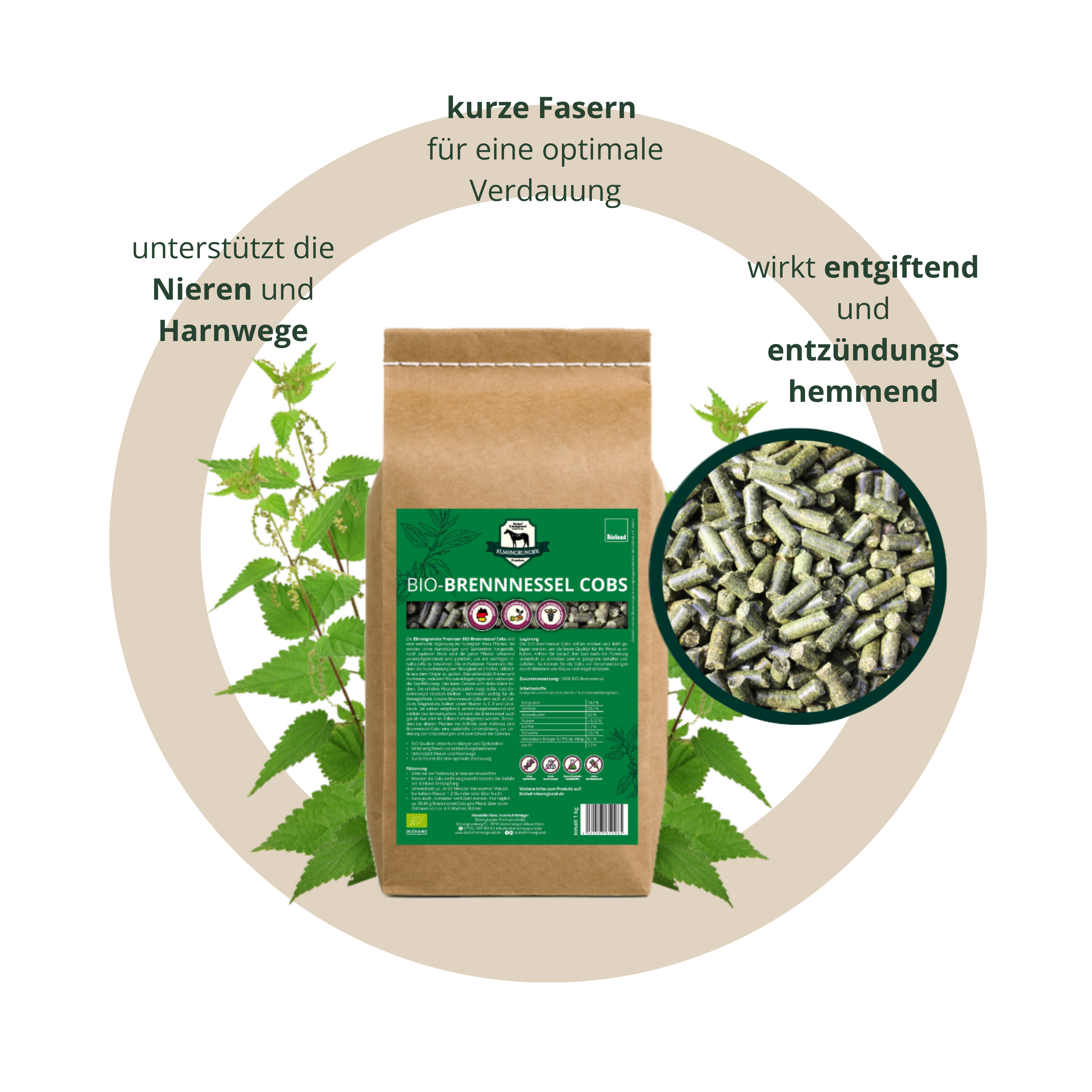 BIO Brennnessel-Granulat (1 kg oder 5 kg)