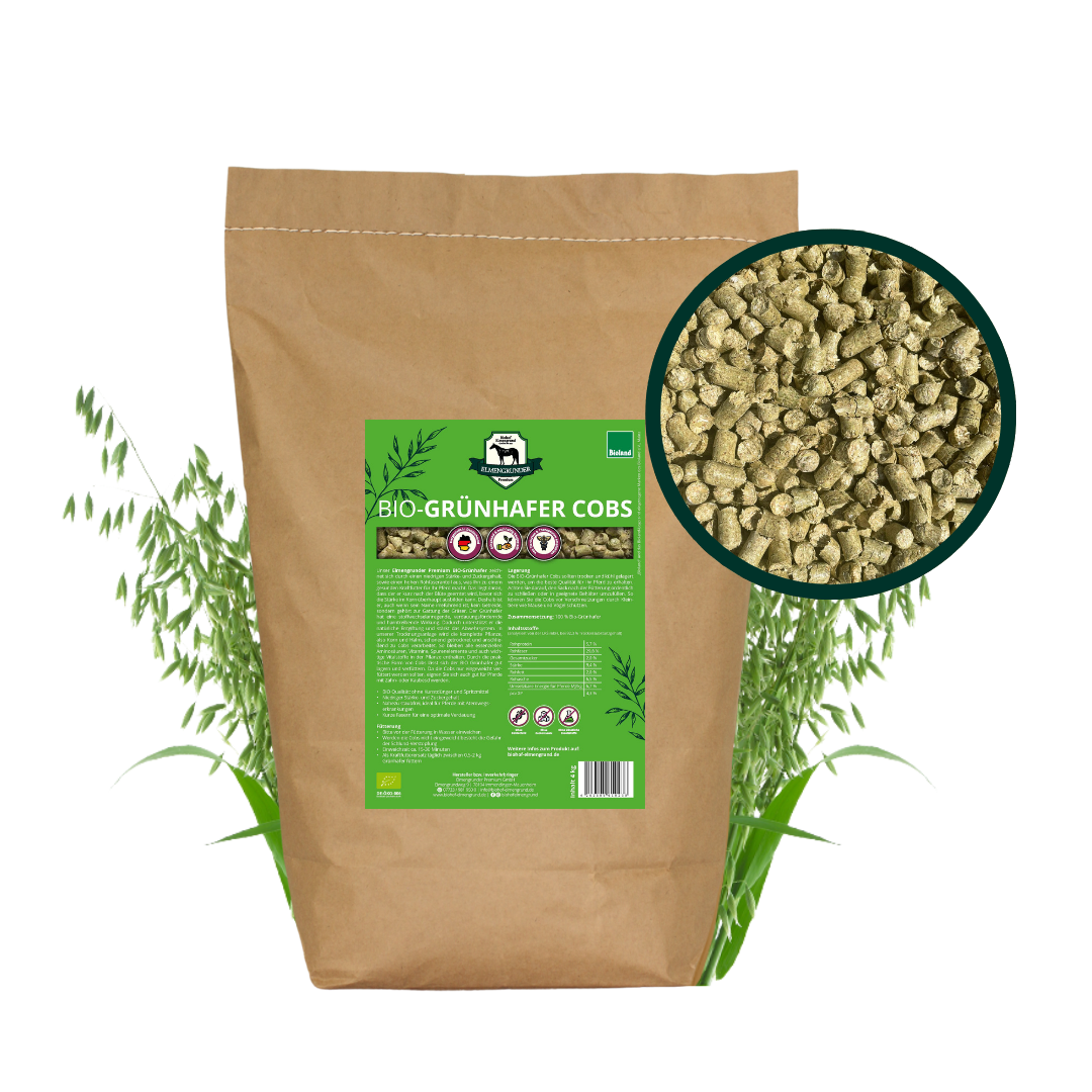BIO Grünhafer-Cobs Futterprobe (4 kg)