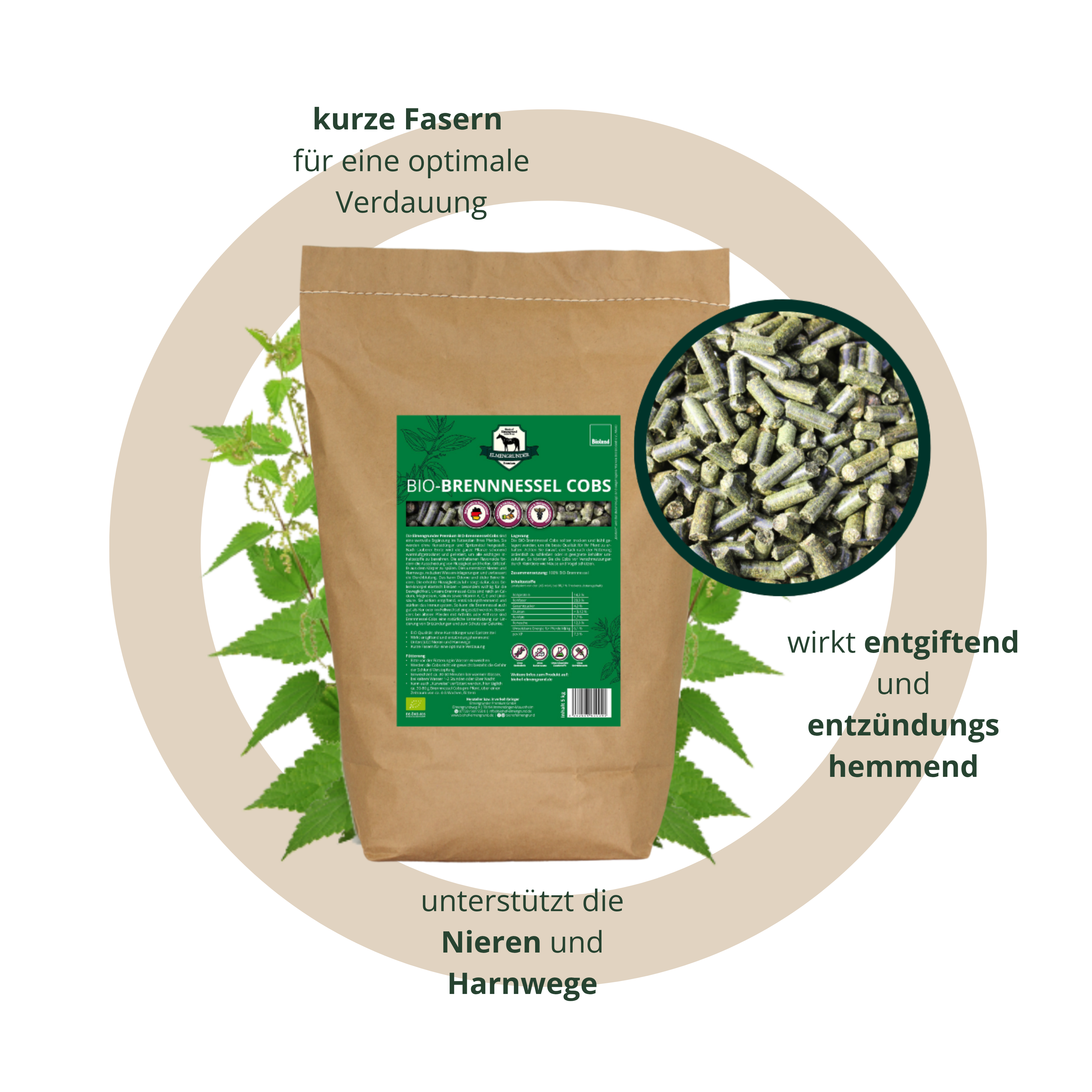 BIO Brennnessel-Granulat (1 kg oder 5 kg)